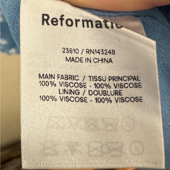 Reformation Elle Blue Floral Mini Dress - Picture 5 of 8